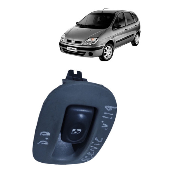 Botão Vidro Elétrico Scénic  2001 2010 Dianteiro Direito