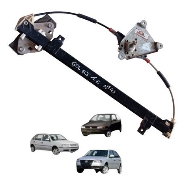 Maquina Vidro Manual Traseiro Gol G2 G4 1994 2014 Esquerdo