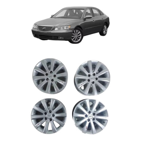 Jogo Roda Aro 17 5 Furos Hyundai Azera 2007 2011