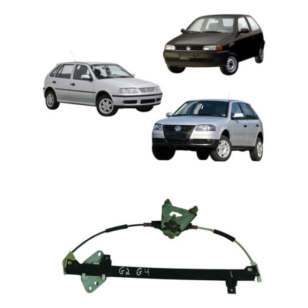 Maquina Vidro Manual Traseira G2 G3 G4 1996 2014 Esquerda