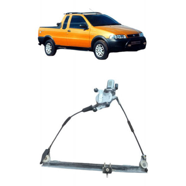Maquina Vidro Elétrico Fiat Strada 2001 2013 Direita