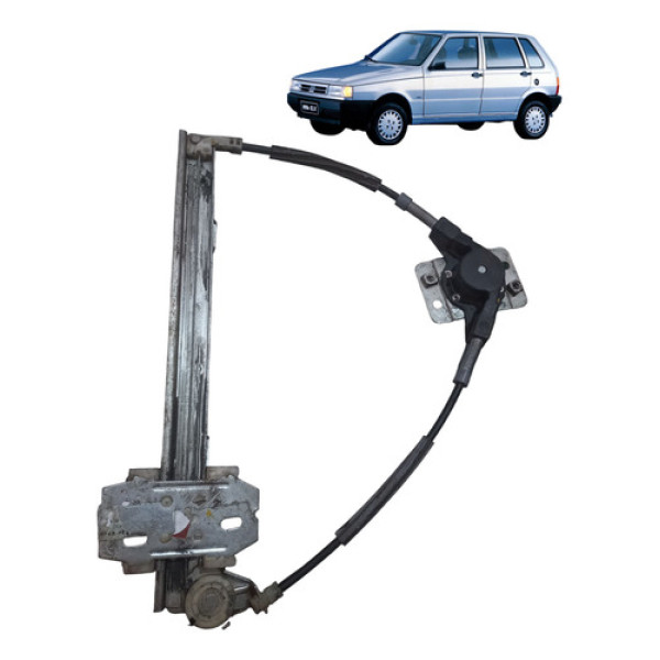Maquina Vidro Manual Traseira Uno 1986 2001 Direita