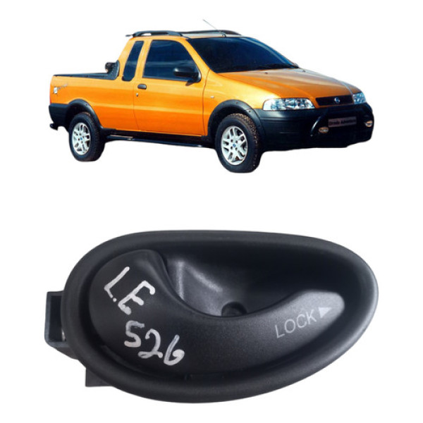 Maçaneta Interna Fiat Strada 2001 2005 Esquerda