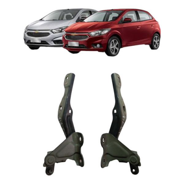 Par Dobradiças Capô Prisma Onix 2016 A 2020