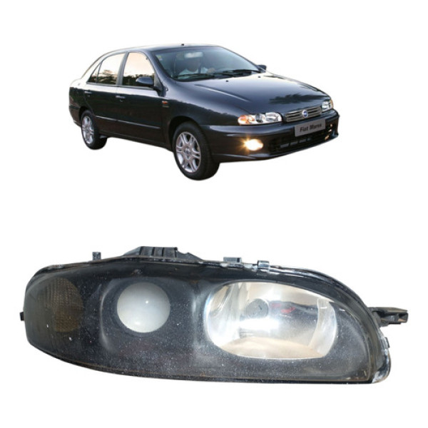 Farol Fiat Marea 1998 2000 Direito Mascara Negra