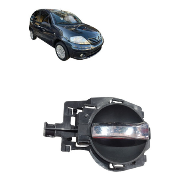 Macaneta Interna Porta Dianteira Citroen C3 2008 Esquerda