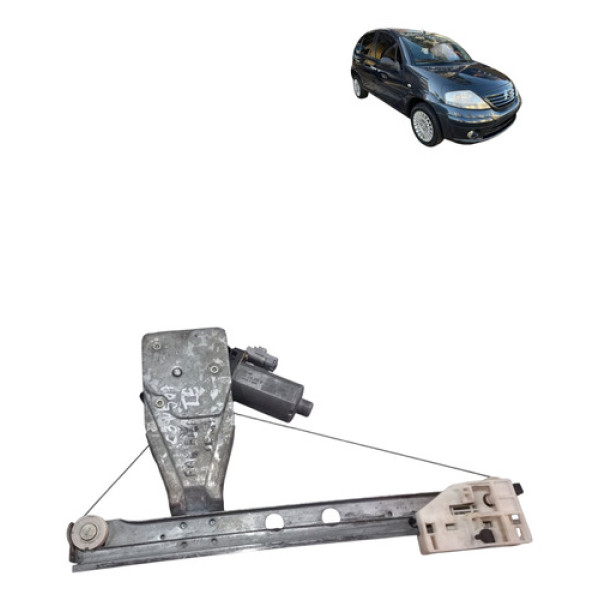 Máquina Vidro Elétrico Traseiro C3 2003 2012 Esquerdo