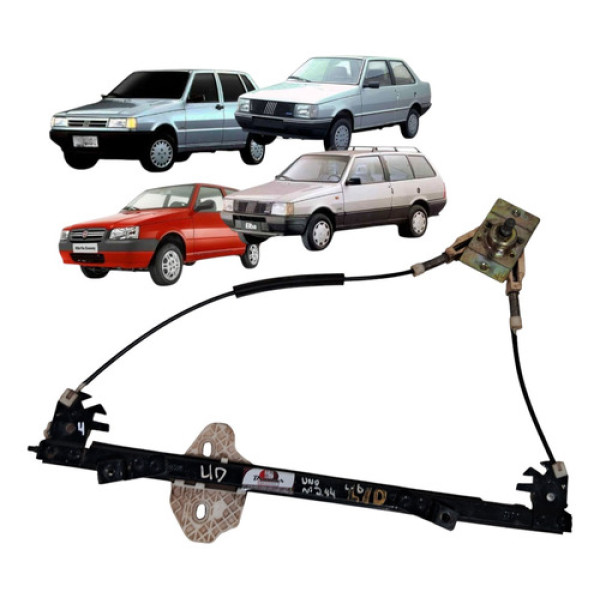 Maquina Vidro Manual Elba Premio Uno 1985 2013 Direito 2p