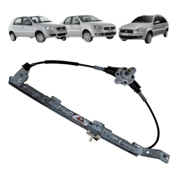 Maquina Vidro Manual Traseira Palio Siena 1996 2012 Esquerda