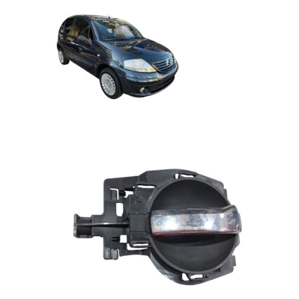 Macaneta Interna Porta Traseira Citroen C3 2008 Esquerda