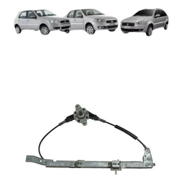 Maquina Vidro Manual Traseira Palio Siena 1996 2012 Direita