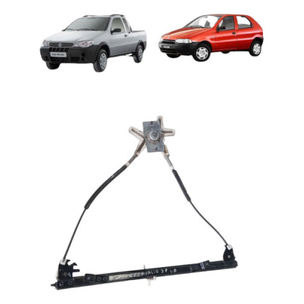 Máquina Vidro Manual Palio Strada 1996 2012 Direita