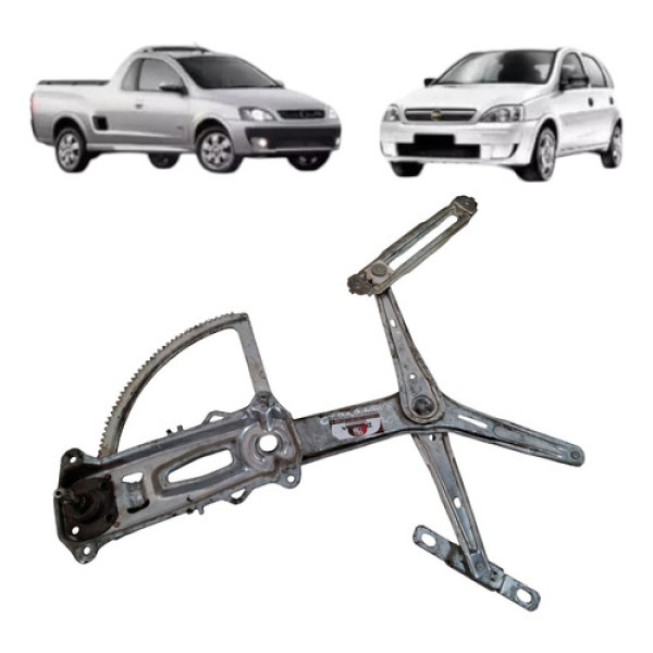 Maquina Vidro Manual Corsa Dianteira 2003 2012 Esquerda