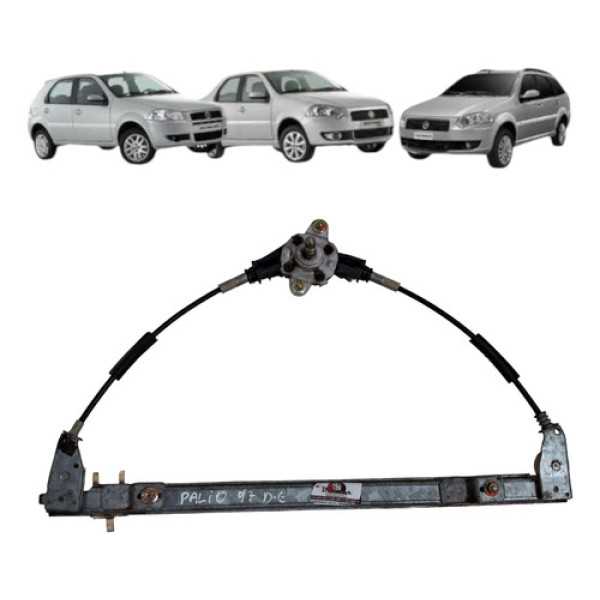 Maquina Vidro Manual Dianteira Palio 1996 2016 Esquerda