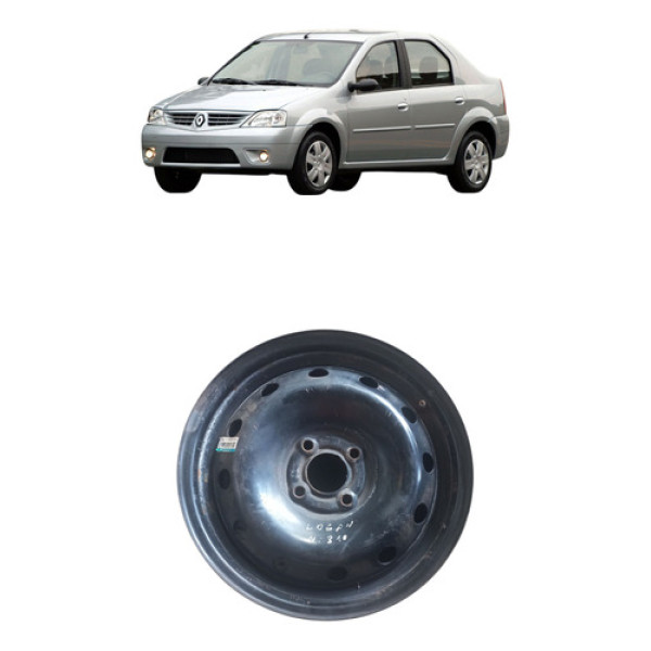 Roda Ferro Renault Logan Aro 15 4 Furos