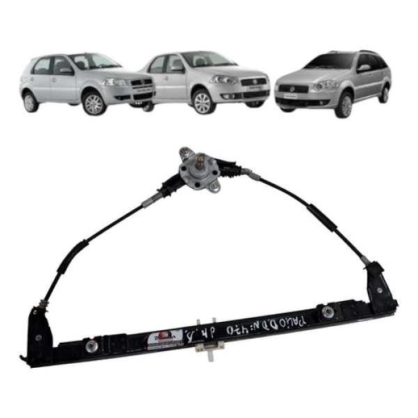 Maquina Vidro Manual Dianteira Palio 1996 2016 Direita