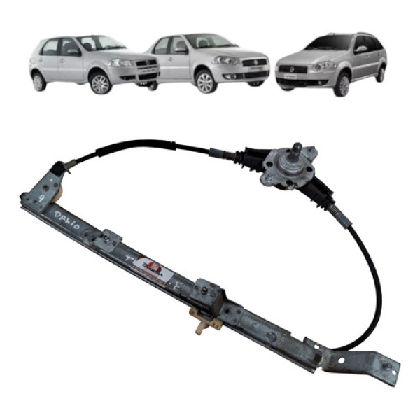 Maquina Vidro Manual Traseira Palio Siena 1996 2012 Esquerda