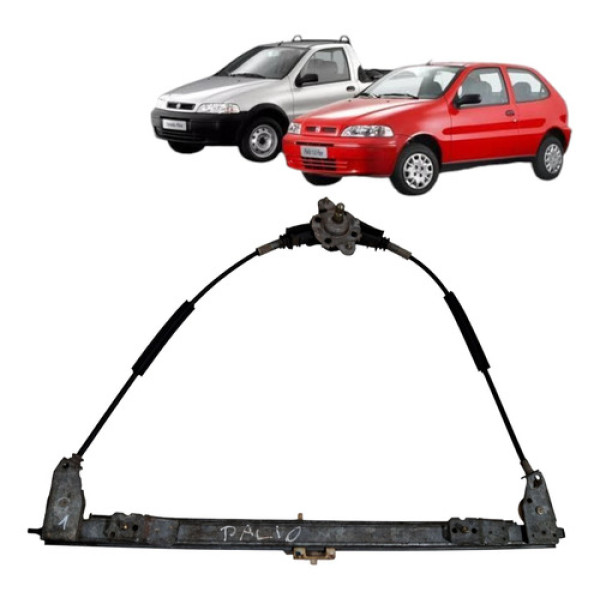 Maquina Vidro Manual Strada Palio 1996 2012 2 Portas Direita