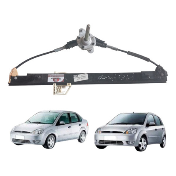 Máquina Vidro Manual Fiesta 2002 2014 Traseira Direita