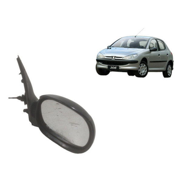 Retrovisor Manual Peugeot 206 Direito 2004 A 2010