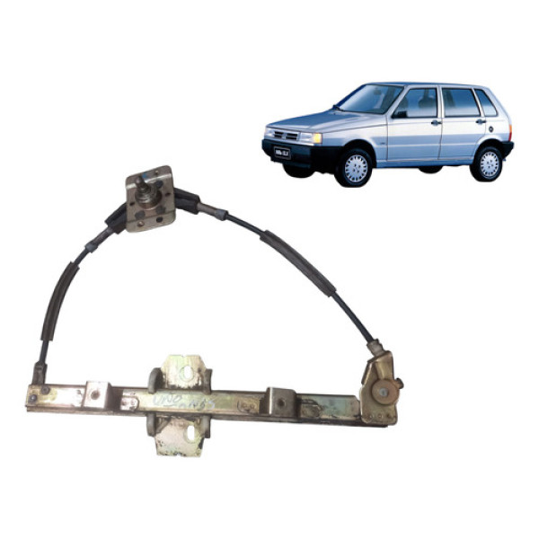 Maquina Vidro Manual Traseira Uno 1986 2001 Direita