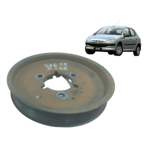 Polia Virabrequim Peugeot 206 1.4 Sem Ar 2004 A 2010