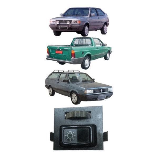 Botão Chave Luz C/reostato Volkswagen Gol 1988/1995
