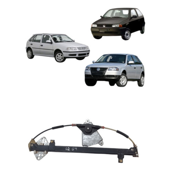 Maquina Vidro Manual Traseira G2 G3 G4 1996 2014 Esquerda