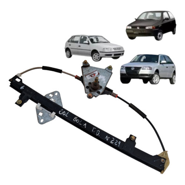 Maquina Vidro Manual Traseiro Gol G2 G3 G4 1994 2014 Direito