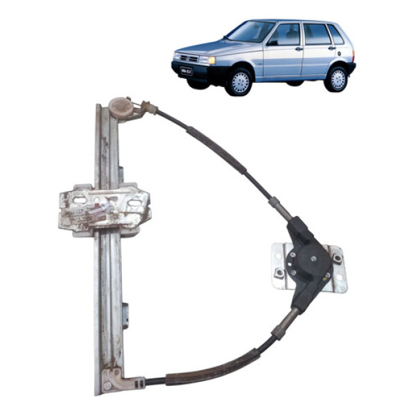 Maquina Vidro Manual Traseira Uno 1986 2001 Direita