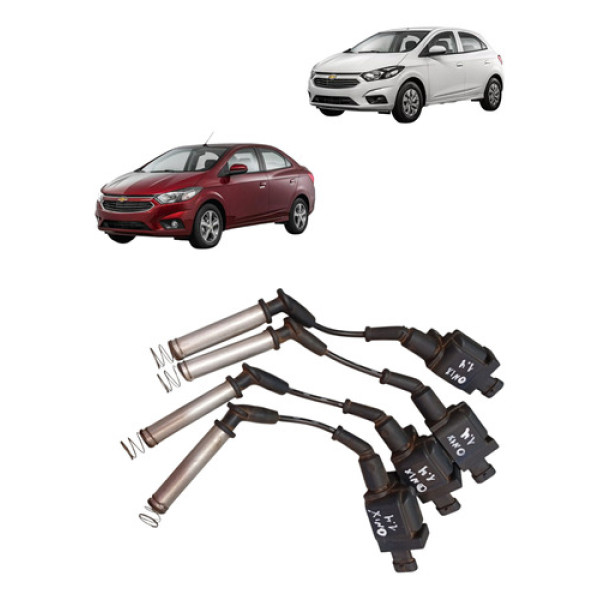 Jogo 4 Bobina Ignicao Onix Prisma 2013 2019