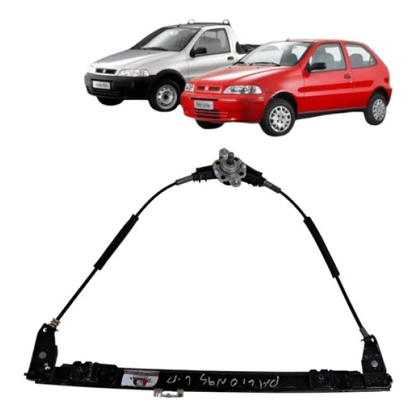 Maquina Vidro Manual Strada Palio 1996 2012 2 Portas Direita