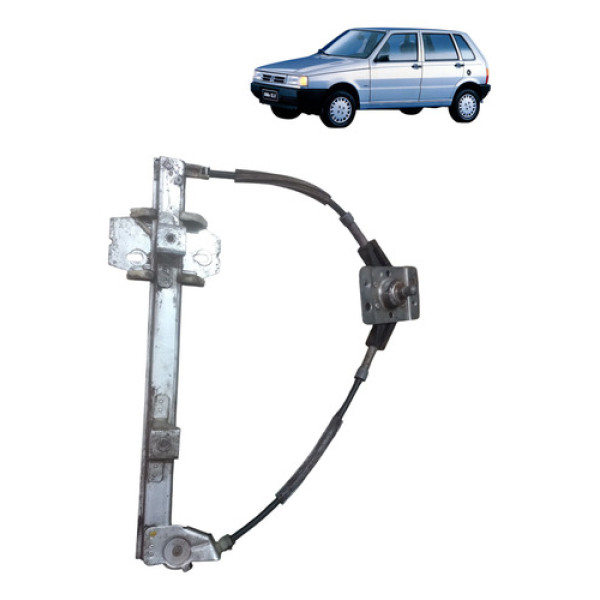 Maquina Vidro Manual Traseira Uno 1995 1999 Direita