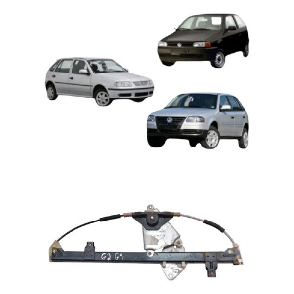 Maquina Vidro Manual Traseira G2 G3 G4 1996 2014 Esquerda