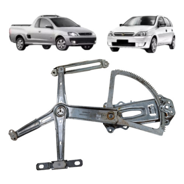 Maquina Vidro Manual Corsa Dianteira 2003 2012 Esquerda