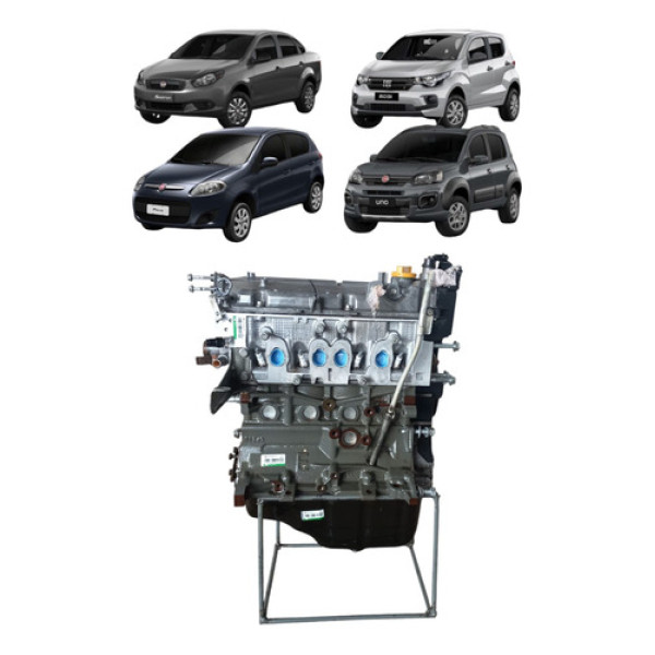 Motor Parcial Palio Uno Mobi 1.0 8v Flex Fire Evo 2012 2021