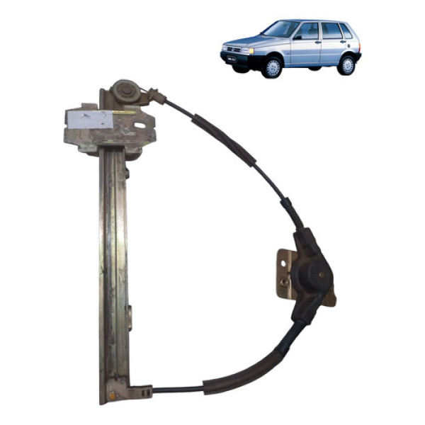 Maquina Vidro Manual Traseira Uno 1986 2001 Direita