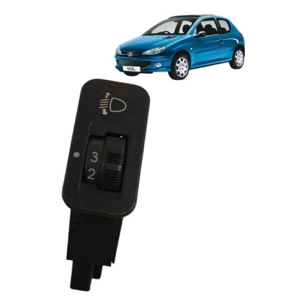 Botão Regulagem Farol Peugeot 206  2001 2012