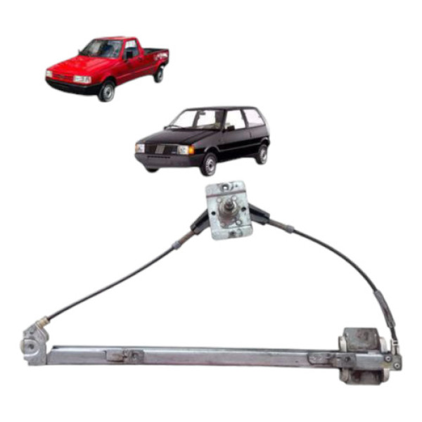 Máquina Vidro Manual Uno 1995 2012 Dianteira Esquerda
