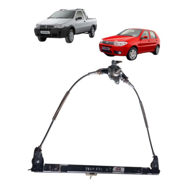 Máquina Vidro Manual Palio Strada 1996 2012 Direita