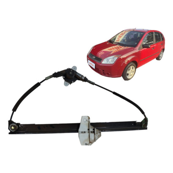 Maquina Vidro Manual Fiesta 2001 2013 Dianteiro Direito