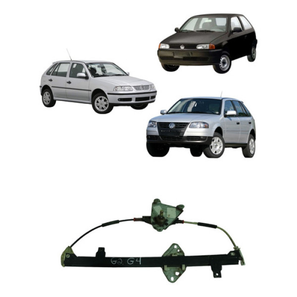 Maquina Vidro Manual Traseira G2 G3 G4 1996 2014 Esquerda