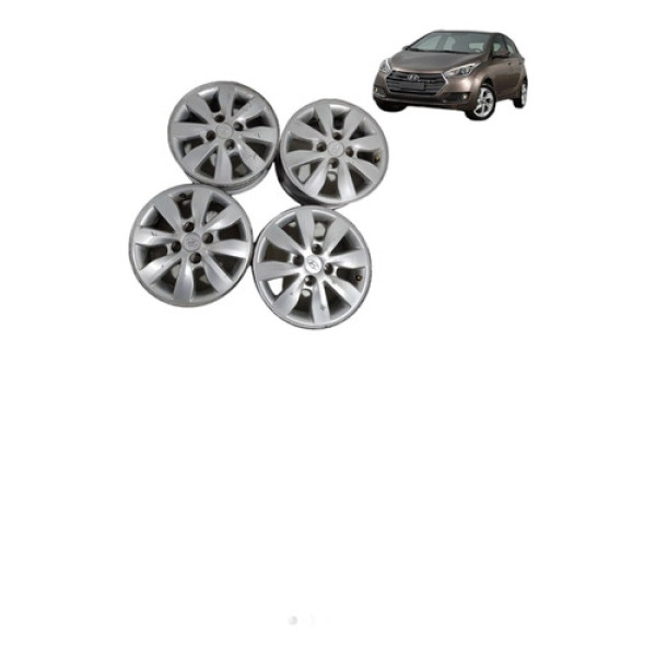 Jogo Roda Hyundai Hb20 Aro 14/4 Furos Original 2013 A 2016