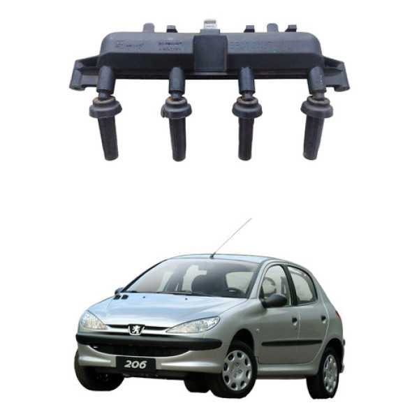 Bobina Ignição Peugeot 206 Flex 1.4 2007 A 2013