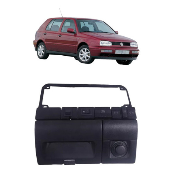 Moldura Central Botão Vidro Cinzeiro Golf 1994 A 1997