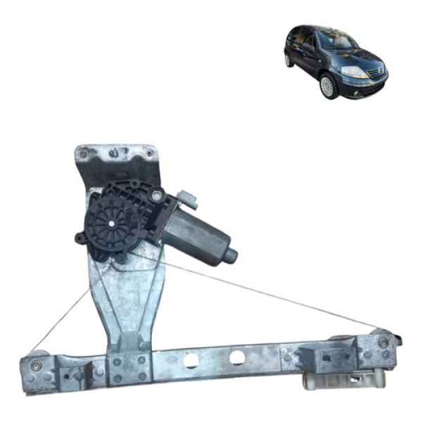 Maquina Vidro Eletrico Traseiro Citroen C3 2003 2012 Direito