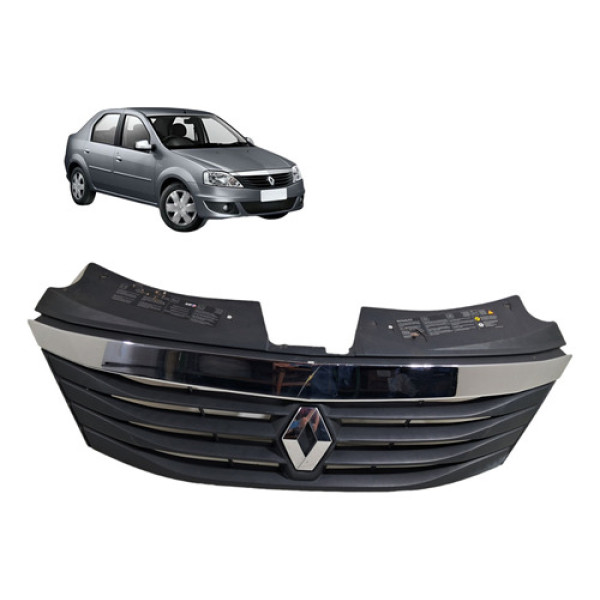 Grade Dianteira Emblema Logan 2010  2013