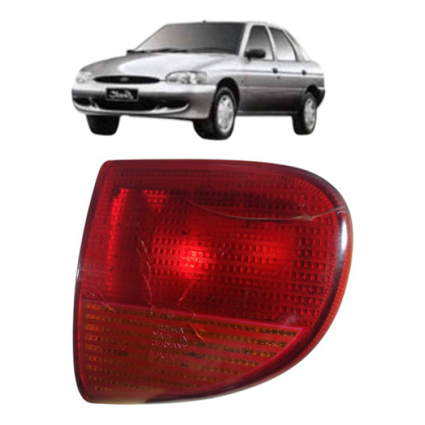 Lanterna Tampa Traseira Ford Escort 1997 2002 Esquerda
