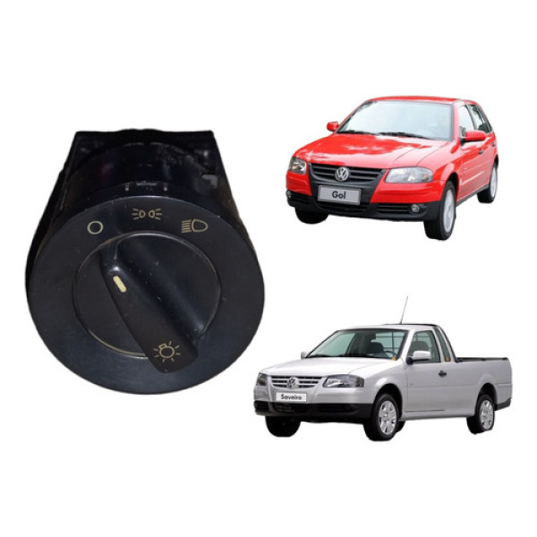 Botão Chave Luz Farol  Gol Parati Saveiro G3 G4