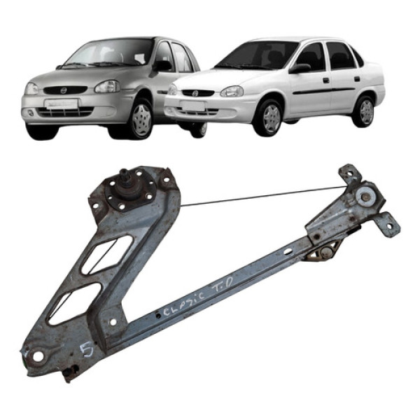 Maquina Vidro Manual Traseira Corsa 1994 2016 Direito